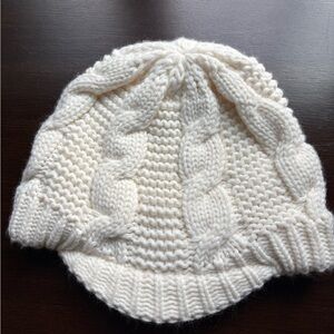Cozy White Knit Women's Hat